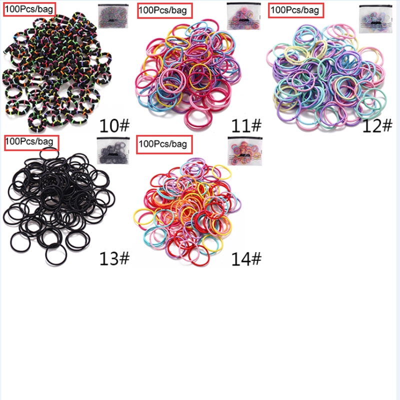 Bộ 1000/100 Dây thun buộc tóc kiểu Hàn Quốc đang yêu cho bé gái