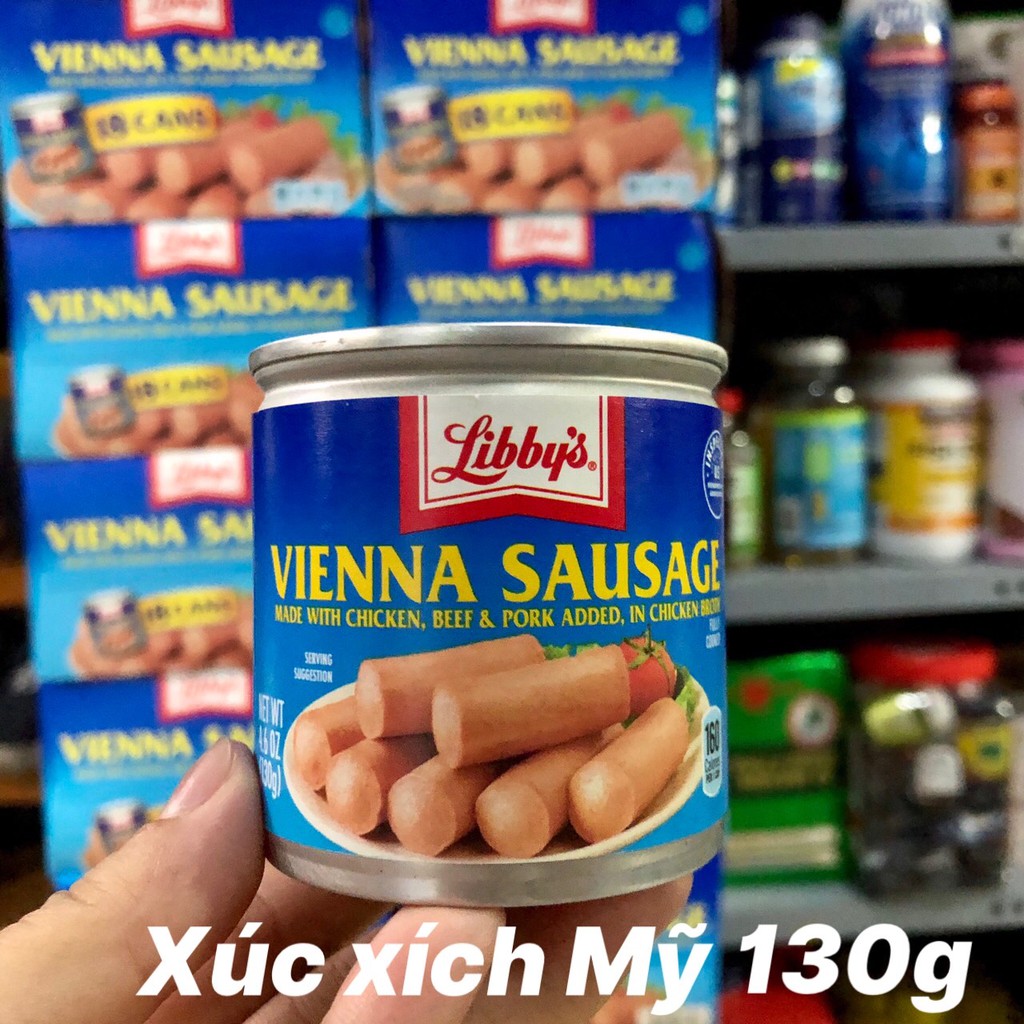 [Mã 77FMCGSALE1 giảm 10% đơn 250K] ❤️ [Date 2023] 1 hộp Xúc xích Libby's Vienna Sausage 130g Mỹ
