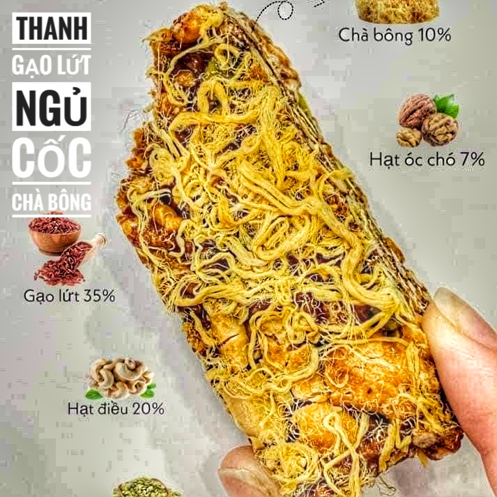 Thanh Gạo Lứt Ngủ Cốc Rong Biển - Chà Bông - Granola Bar siêu ngon