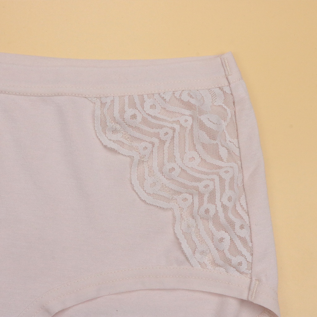 Quần Lót Nữ Cạp Vừa Phối Ren Sườn Luperi LUQL765