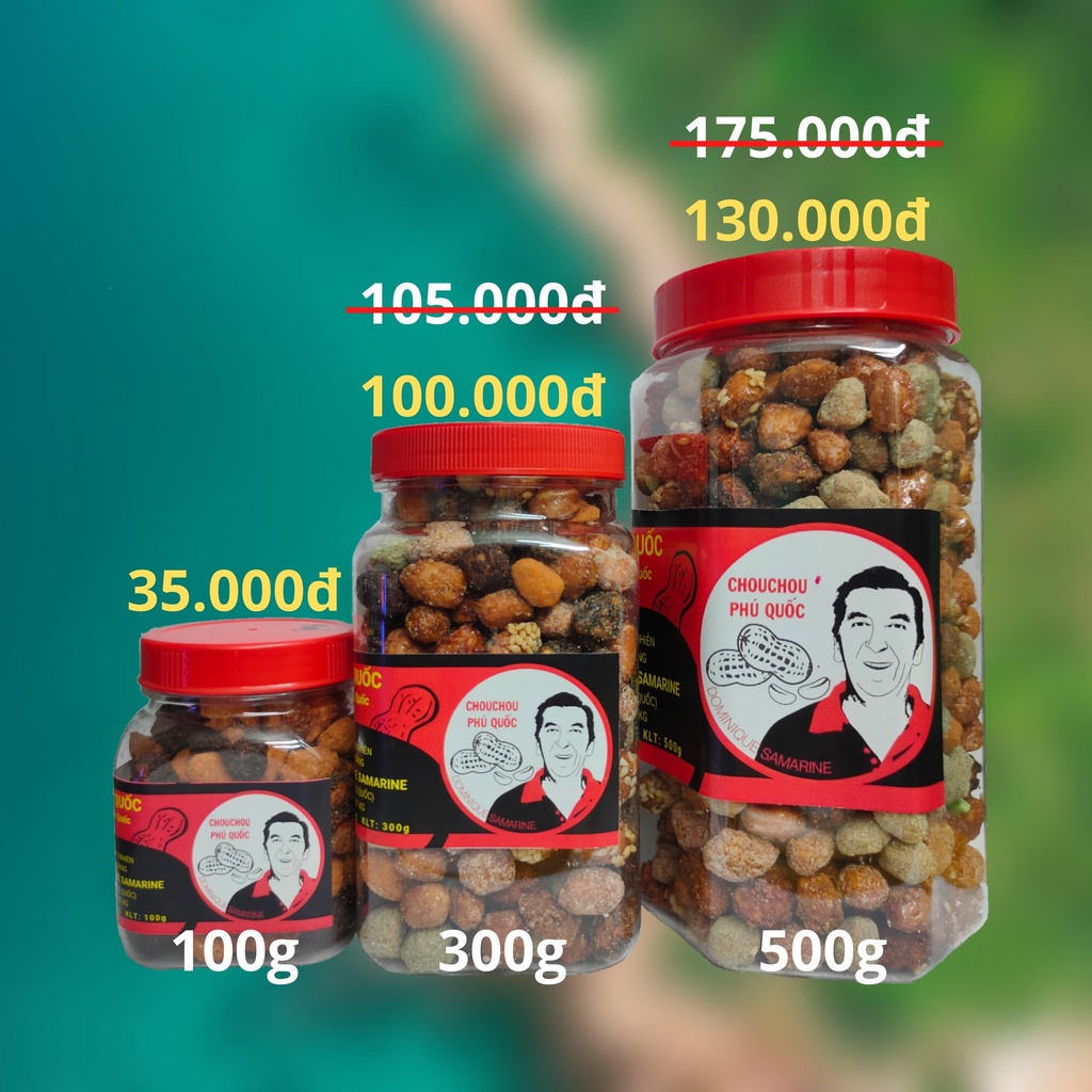 Đậu phộng 30 vị CHOUCHOU PHÚ QUỐC ÔNG TÂY - hũ 500g