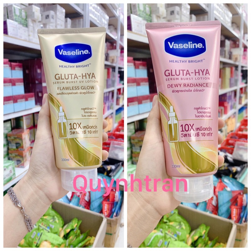 Sữa dưỡng thể Vaseline Healthy Bright Gluta HYA Serum Burst Lotion 10X Thái Lan 330ml