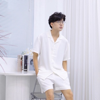 Sơ mi nam unisex cộc tay trơn np100 rhodishop