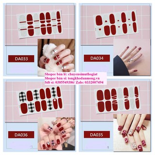 Sỉ DA21-DA40 Dán móng tay Bộ 14 nhãn Nail Sticker
