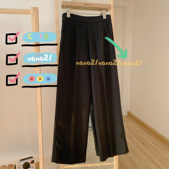 Quần culottes khoá bên