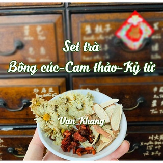[Tặng Táo Đỏ] Trà Hoa Cúc, Kỷ Tử, Cam Thảo Detox, Thanh Nhiệt, Thải Độc, Dưỡng Nhan