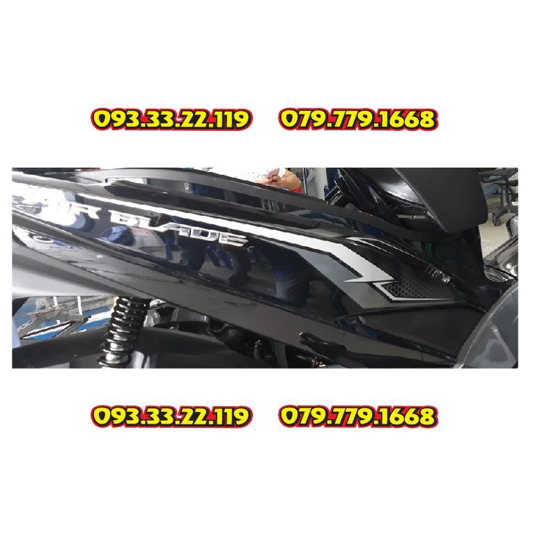 Tem Rời Air Blade 2016-2019 Dán Xe Đen Bóng