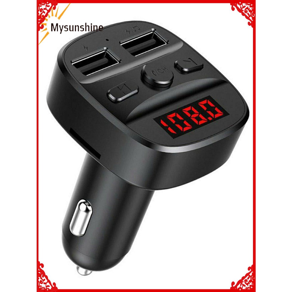 T60 Universal Car Charger FM Transmitter Wireless 5.0 Car Audio MP3 Player