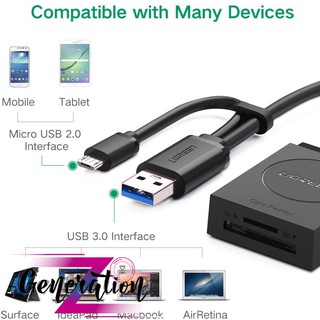Đầu đọc thẻ SD cổng USB 3.0 và micro dành cho PC và Android Ugreen 50415 - Card Reader OTG 3.0 Ugreen 50415
