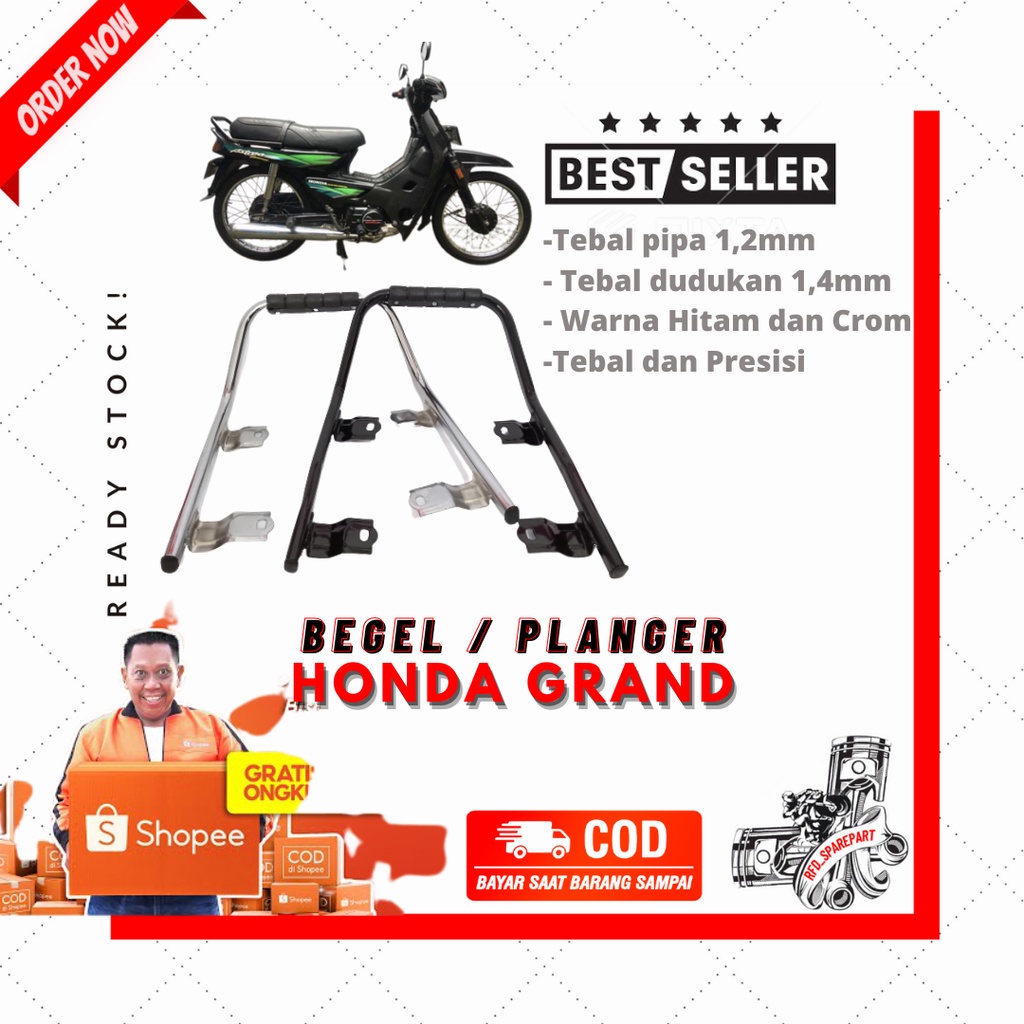Ghế Ngồi Phía Sau Xe honda Astrea Grand Crescent Impresa Legend Crom Màu Đen