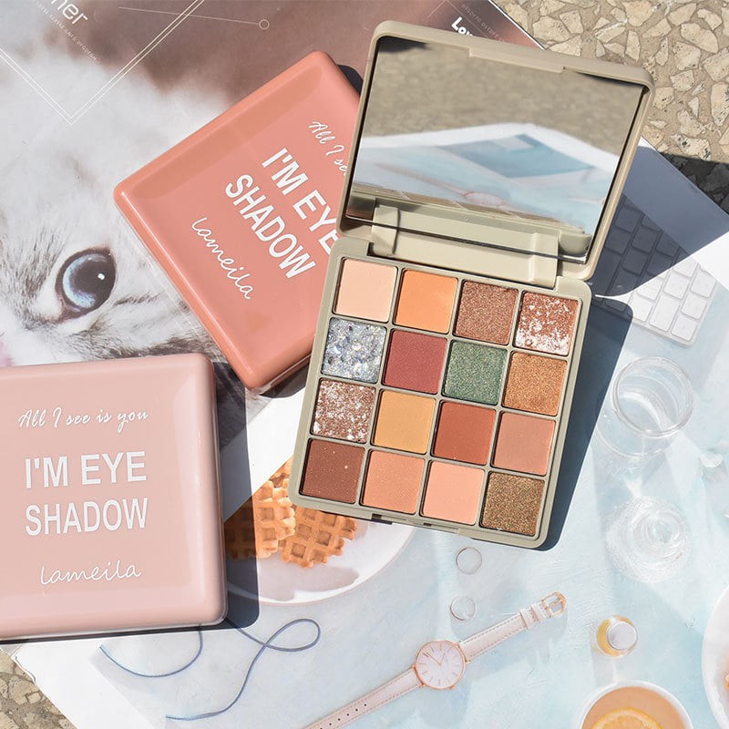 [ Mẫu Mới ] Bảng Phấn Mắt 16 Ô Màu Lameila No.5085 All I See Is You Kèm Cọ Với 3 Tone Màu Đẹp Siêu Long Lanh | BigBuy360 - bigbuy360.vn