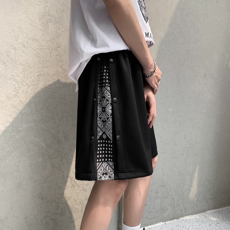 Quần short ống rộng chất co giãn phong cách thể thao 7 màu tùy chọn cho nam M-3XL
