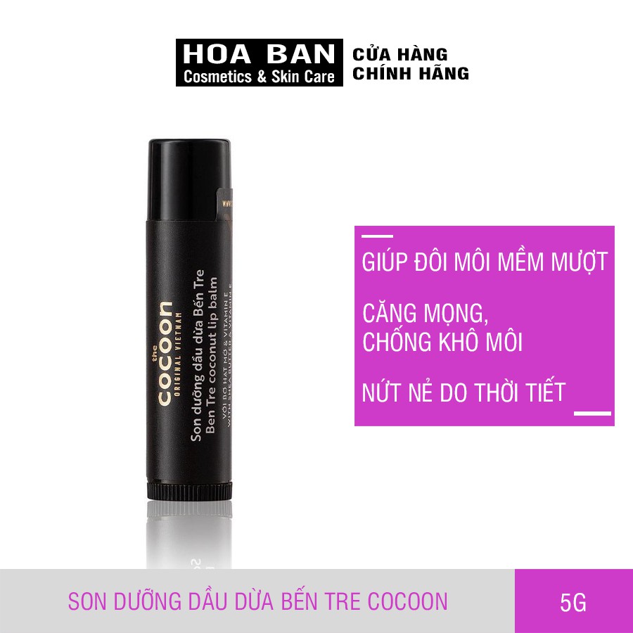 Son Dưỡng Dầu Dừa Bến Tre Cocoon 5g | BigBuy360 - bigbuy360.vn