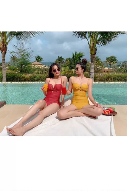 Bộ bơi liền cup ngang (hồng, vàng, xanh, đen) | BigBuy360 - bigbuy360.vn