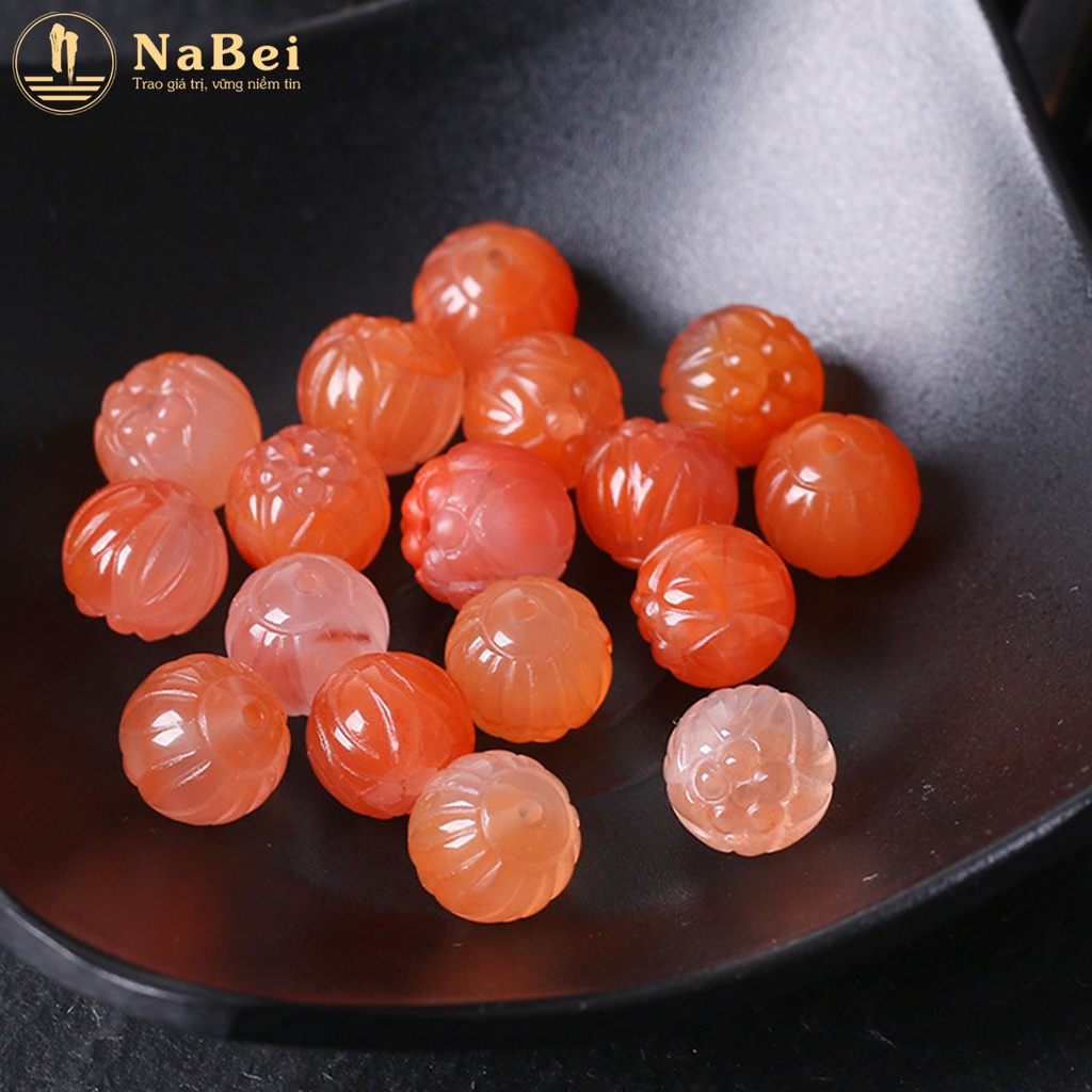 Charm Đá Mã Não Nam Hồng Tự Nhiên Phù Hợp Cho Nam Nữ Mệnh Hỏa, Thổ NB286 - Phong Thủy NaBei Store