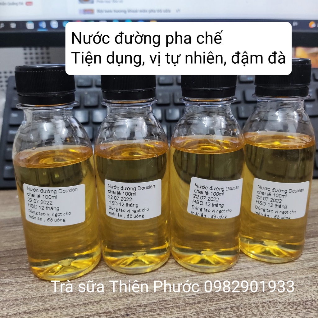 nước đường/ si rô đường đen DouXian dùng để pha chế - chai lẻ 100ml - mua 5 tặng 1