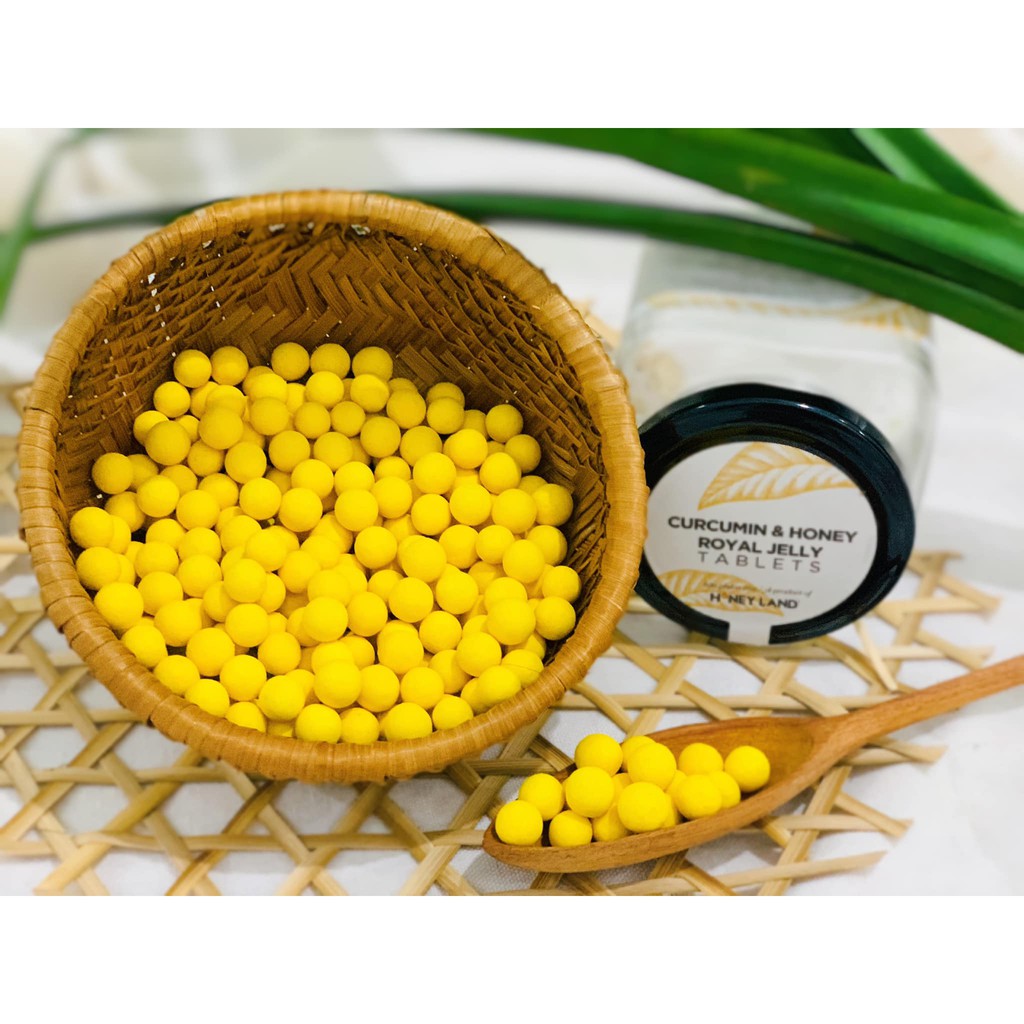 Bộ 2 hộp Viên Tinh Nghệ Sữa Chúa HONEYLAND mỗi hộp 250g hỗ trợ làm đẹp ,bao tử lành vết thương