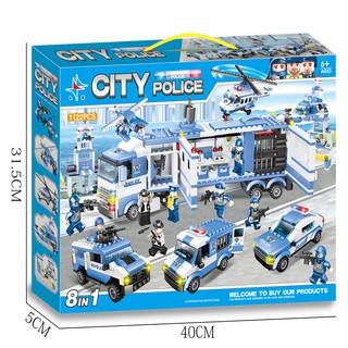 Lắp ráp Ghép Hình Cảnh Sát POLICE CITY 8IN1 1122PCS SP618