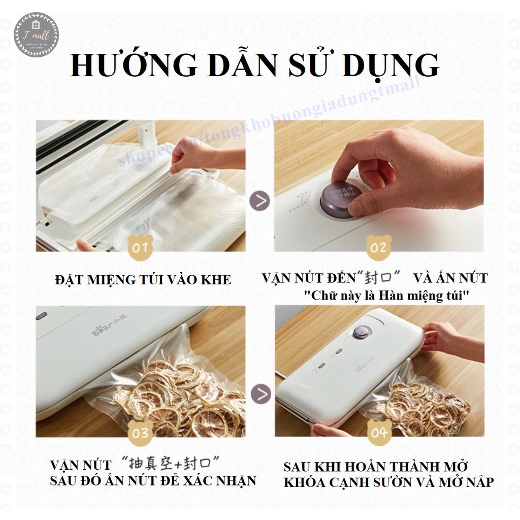 [FREESHIP] [SHIP 2H] Máy hút chân không và hàn miệng túi Bear A01F1 - Cao cấp, chính hãng, nhập khẩu, MẪU MỚI 2021