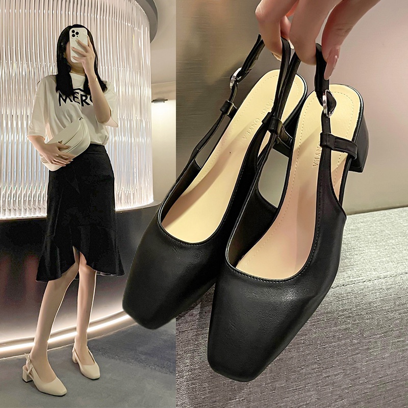 Giày nữ bia size 40 41 42 43 44 giày cao gót size lớn rất êm chân