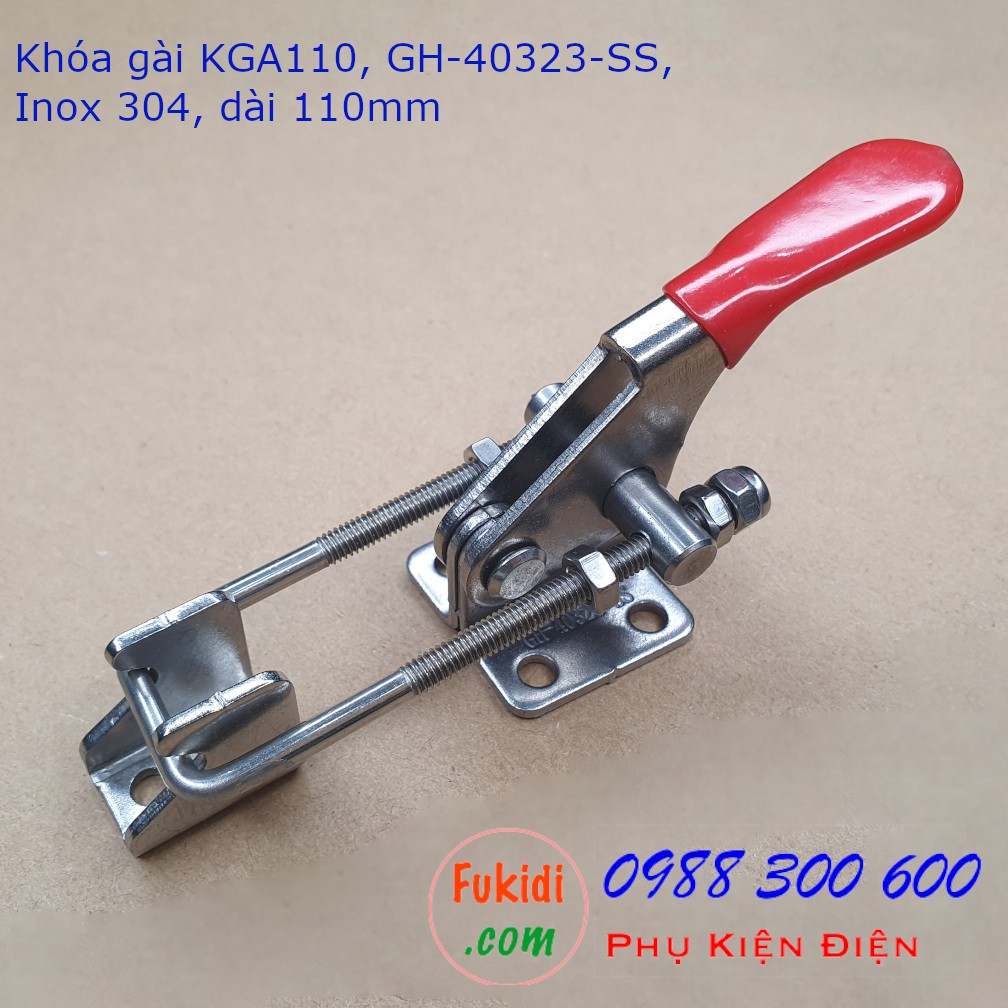 Khóa gài GH-40323-SS chất liệu Inox 304/Thép chiều dài 110mm - KGA110