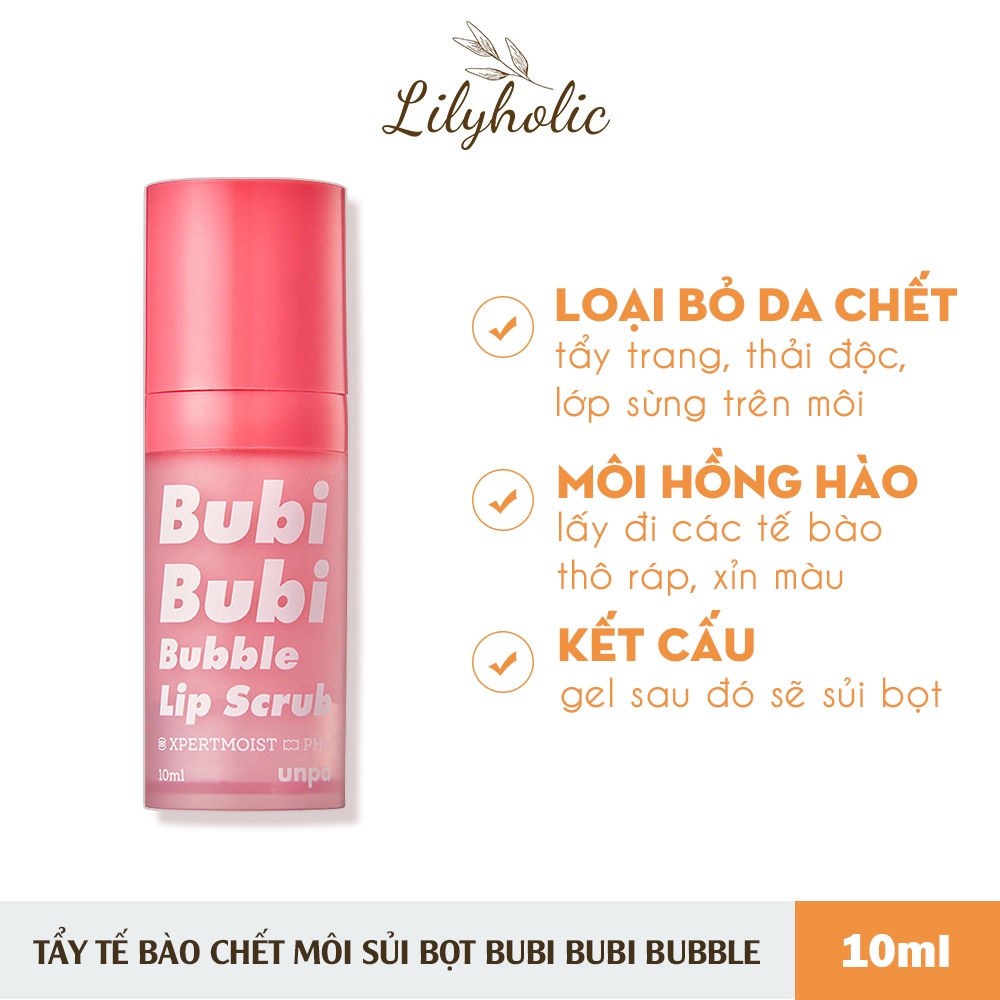 Tẩy Tế Bào Chết Môi Bubi Bubi Bubble Lip Scrub Hàn Quốc Dạng Sủi Bọt