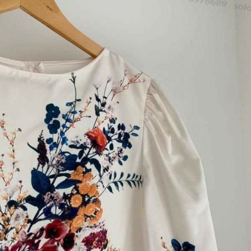 ÁO SƠ MI NỮ IN HOA SIÊU ĐẸP