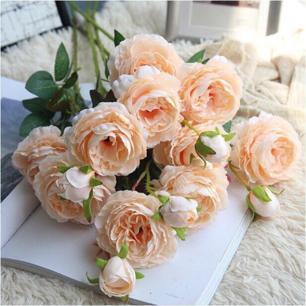 Cành hoa hồng quý tộc giả như thật ̣ SIEU RE
