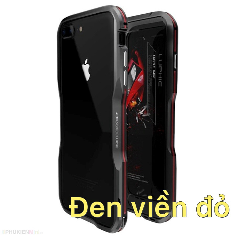 [Mã SKAMPUSHA8 giảm 8% đơn 300K] Viền nhôm bumper LUPHIE siêu nhẹ phối màu cho iPhone 7 Plus / iPhone 8 Plus