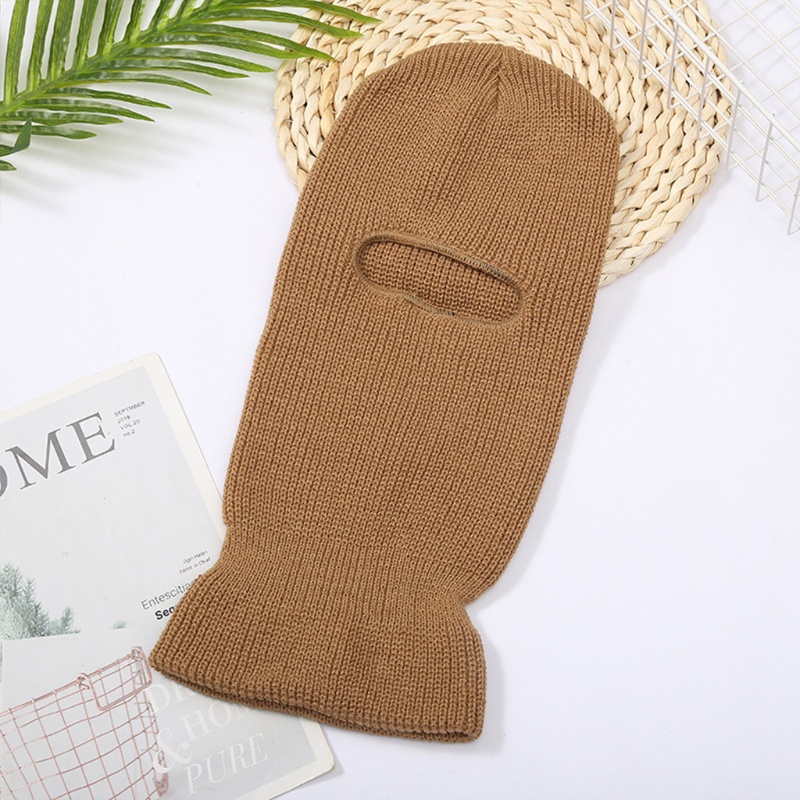 Mũ beanie Trùm Đầu Che Phủ Toàn Diện Chống Gió Màu Trơn Thời Trang