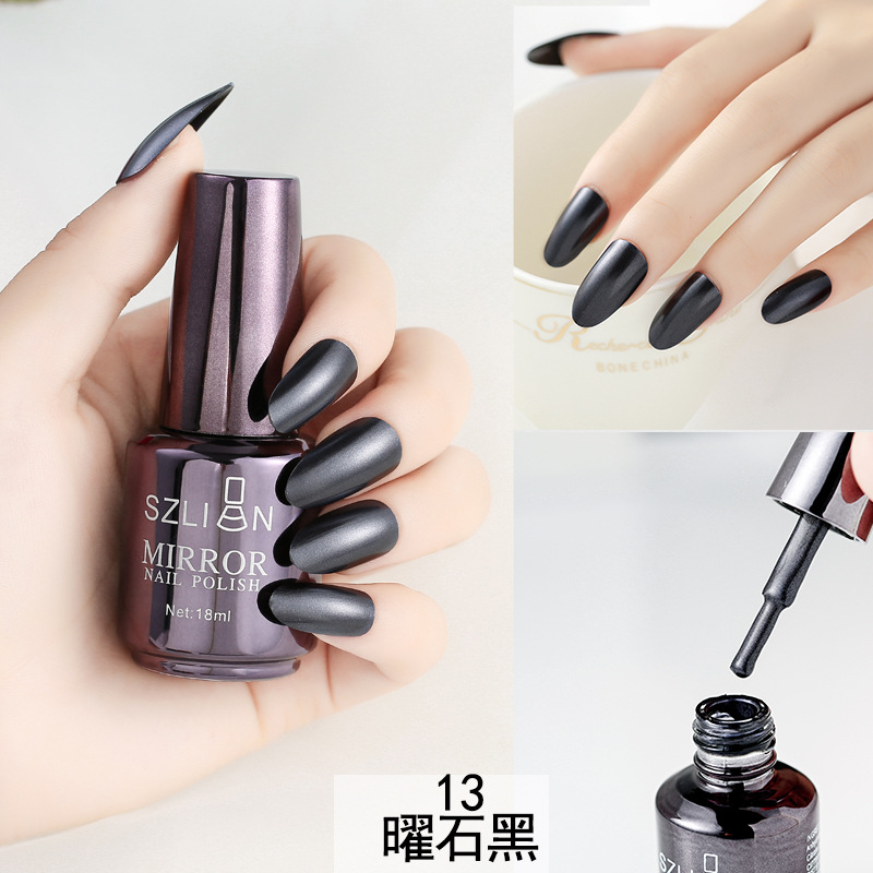 Sơn Móng Tay Hiệu Ứng Tráng Gương Màu Vàng Hồng Chất Lượng