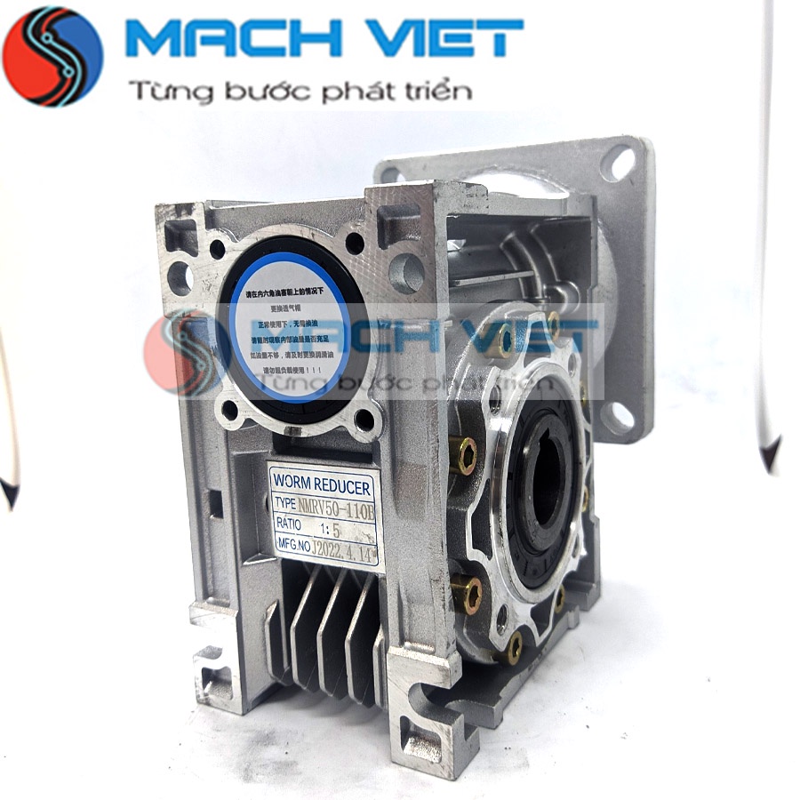 Hộp giảm tốc trục vít bánh vít NMRV 50 cho động cơ bước servo size 110