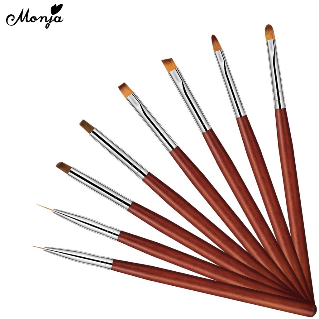 MONJA [Hàng mới về] Cọ vẽ trang trí móng tay nghệ thuật với 8 kiểu dáng khác nhau