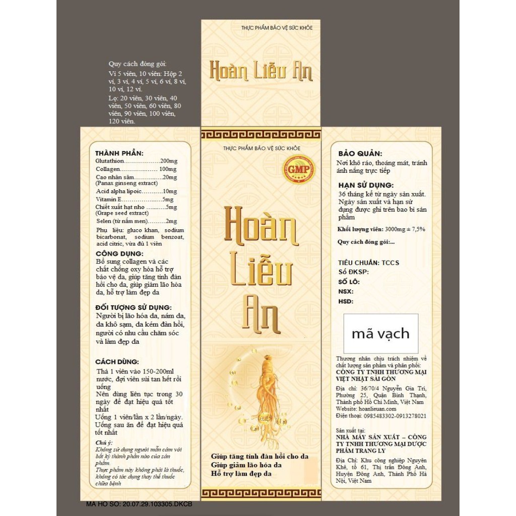 [Chính Hãng] Sủi Trắng Da Hoàn Liễu An Hộp 20 viên - Phục Hồi Tái Tạo Làn Da - Ngừa Thâm Nám Hiệu Quả