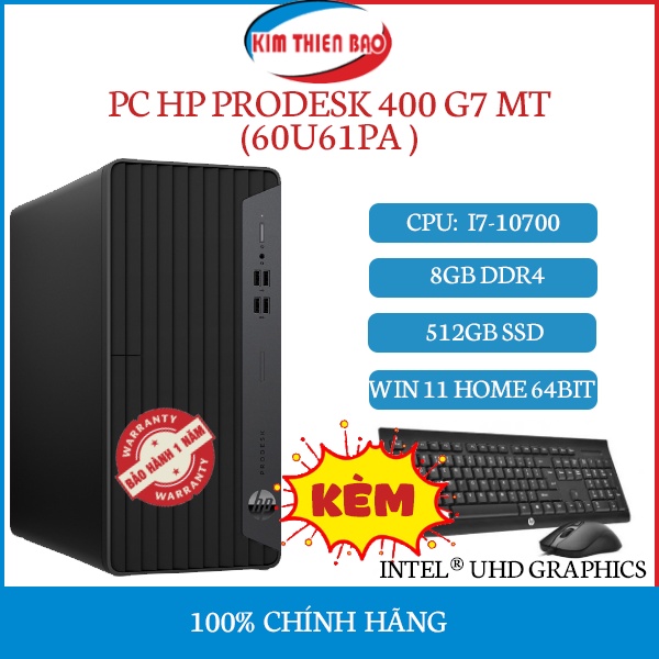 Máy tính để bàn đồng bộ PC HP ProDesk 400 G7 MT/ i7-10700/8GD4/512GSSD (60U61PA) (Chính hãng)