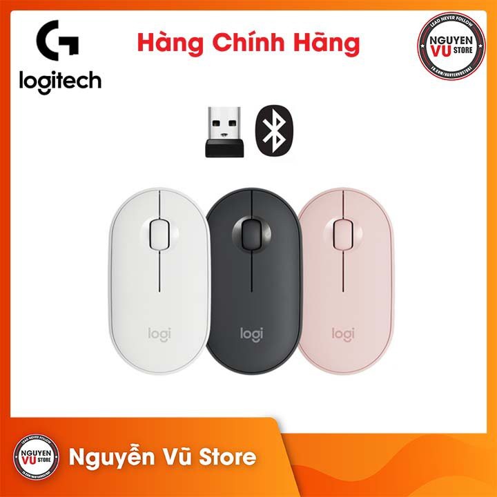 Chuột không dây Logitech Pebble M350 Wireless/Bluetooth Hàng Chính Hãng