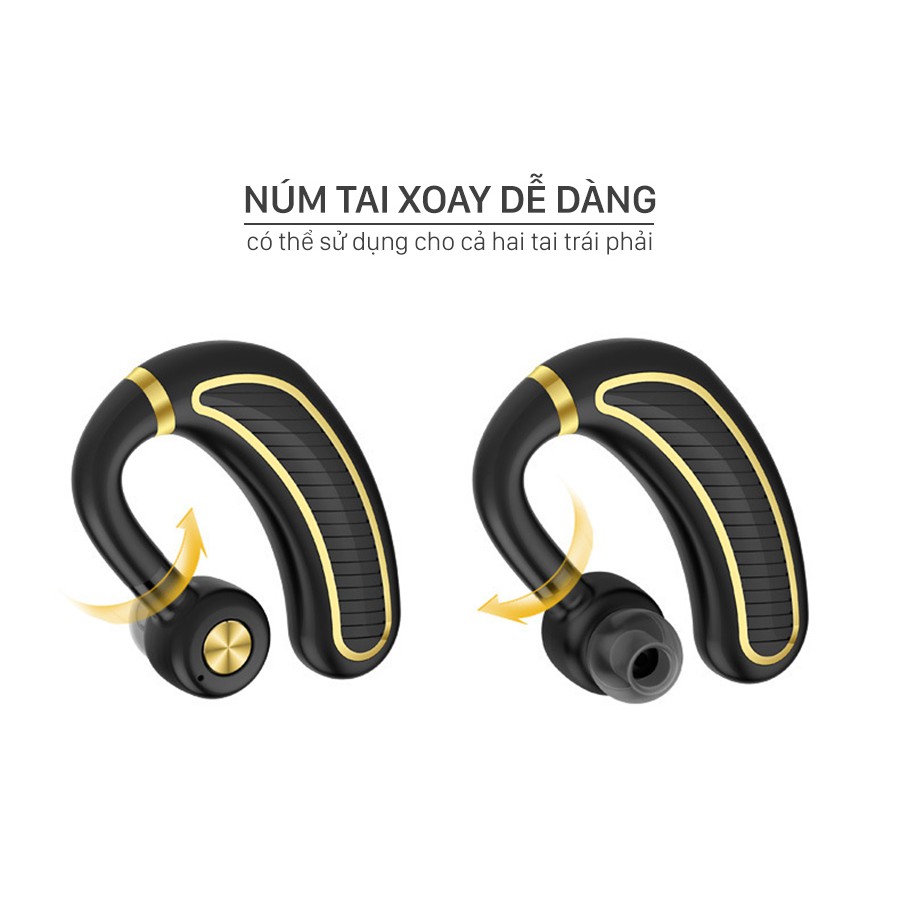 Tai nghe Bluetooth Doanh Nhân K21 tai nghe xoay 180 độ có thể đeo cả tai trái hay tai phải - VietphukienHN