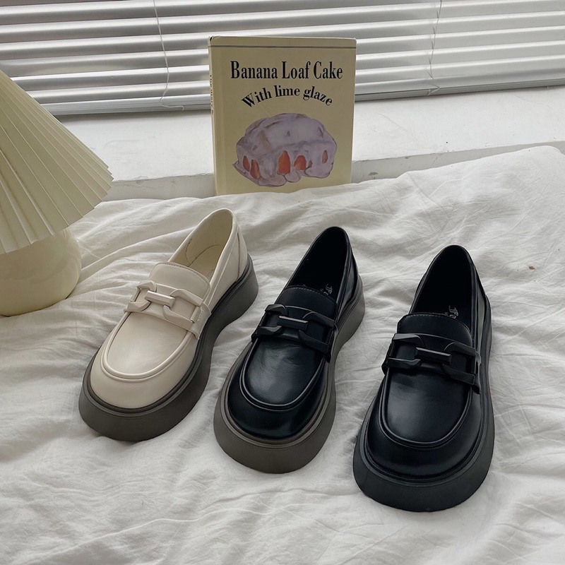 Giày oxford nữ độn đế cao,Giày da ulzzang nữ phong cách Hàn Quốc OX55