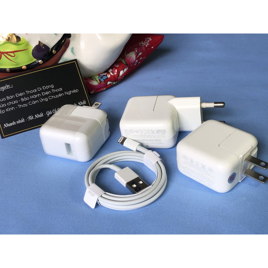 Cốc sạc ipad 5w, 10w, 12w, (sạc nhanh iphone) chính hãng apple (bh 12 tháng)