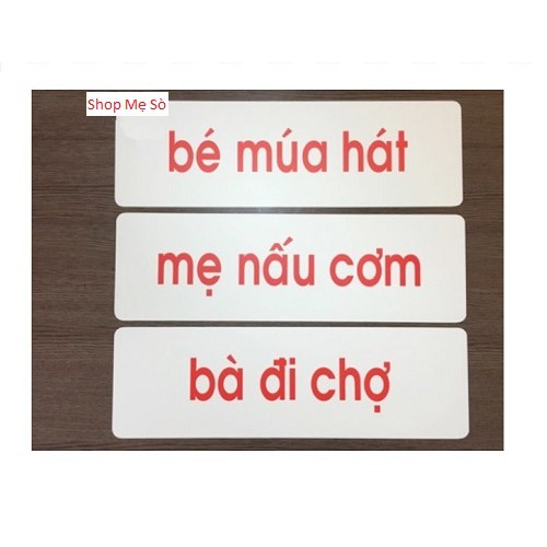 Flash Card  - Thẻ Tiếng Việt - Cụm từ và câu (Dạy trẻ biết đọc sớm theo phương pháp Glenn Doman)