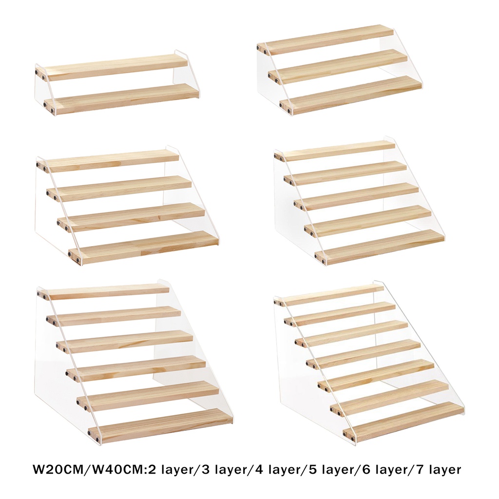 Giá Đỡ Trưng Bày Đồ Chơi 2 Tầng 7.9inch Bằng Acrylic