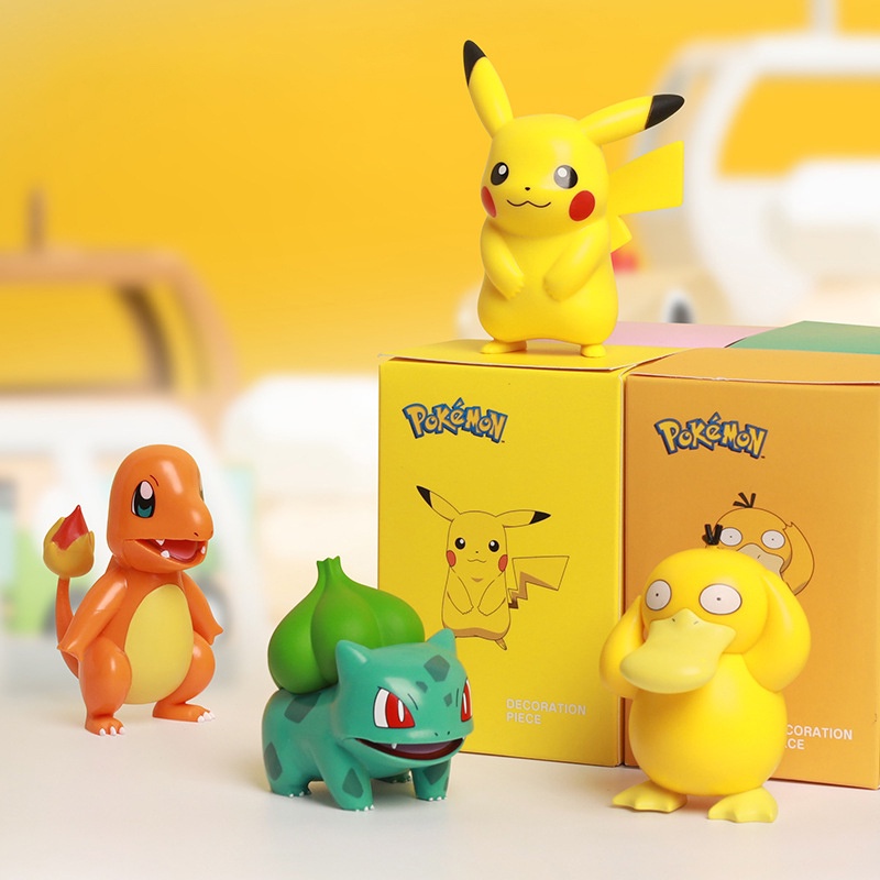 Mô hình nhân vật Pikachu Charmander Jigglypuff Psyduck rùa nước ếch kì diệu - Pokemon