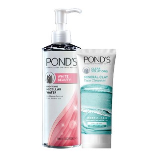 Combo Pond's Sữa rửa mặt đất sét kiềm dầu 90g + Tẩy trang Micellar 235ml