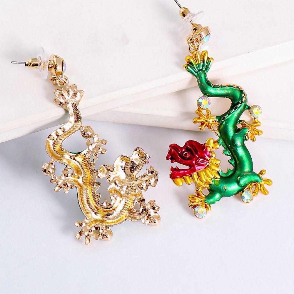 Khuyên Tai Hình Chú Vịt / Ếch / Ếch Kiểu Vintage Dễ Thương Cho Bạn Gái|Khuyên Tai Dáng Dài Phong Cách Hàn Quốc