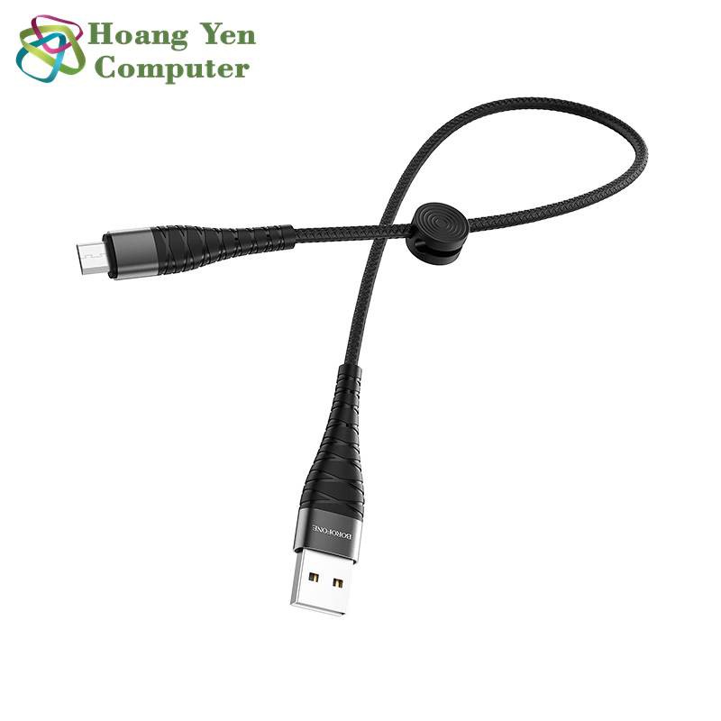 Cáp Sạc MICRO USB Borofone BX32 Dài 25CM Dây Dù Cho Android - BH 12 Tháng 1 đổi 1