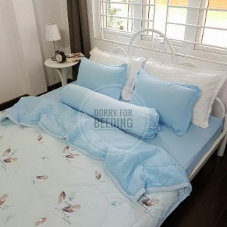 Set chăn hè ga gối đũi 5 món