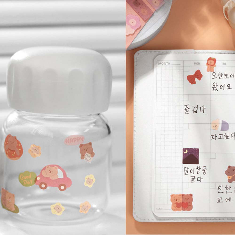 Set 2 Miếng Dán Trang Trí Sổ Tay / Album Ảnh Kiểu Hoạt Hình Dễ Thương