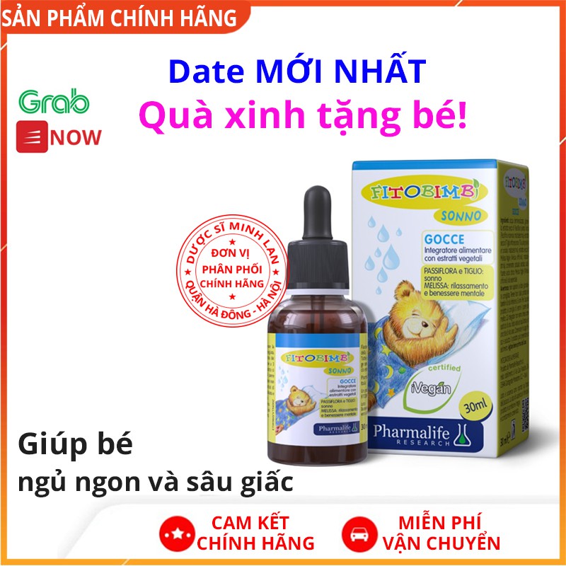 Sonno Bimbi - Thảo dược châu âu giúp bé ngủ ngon, dành cho trẻ khó ngủ, ngủ không sâu giấc (Chai 30ml)