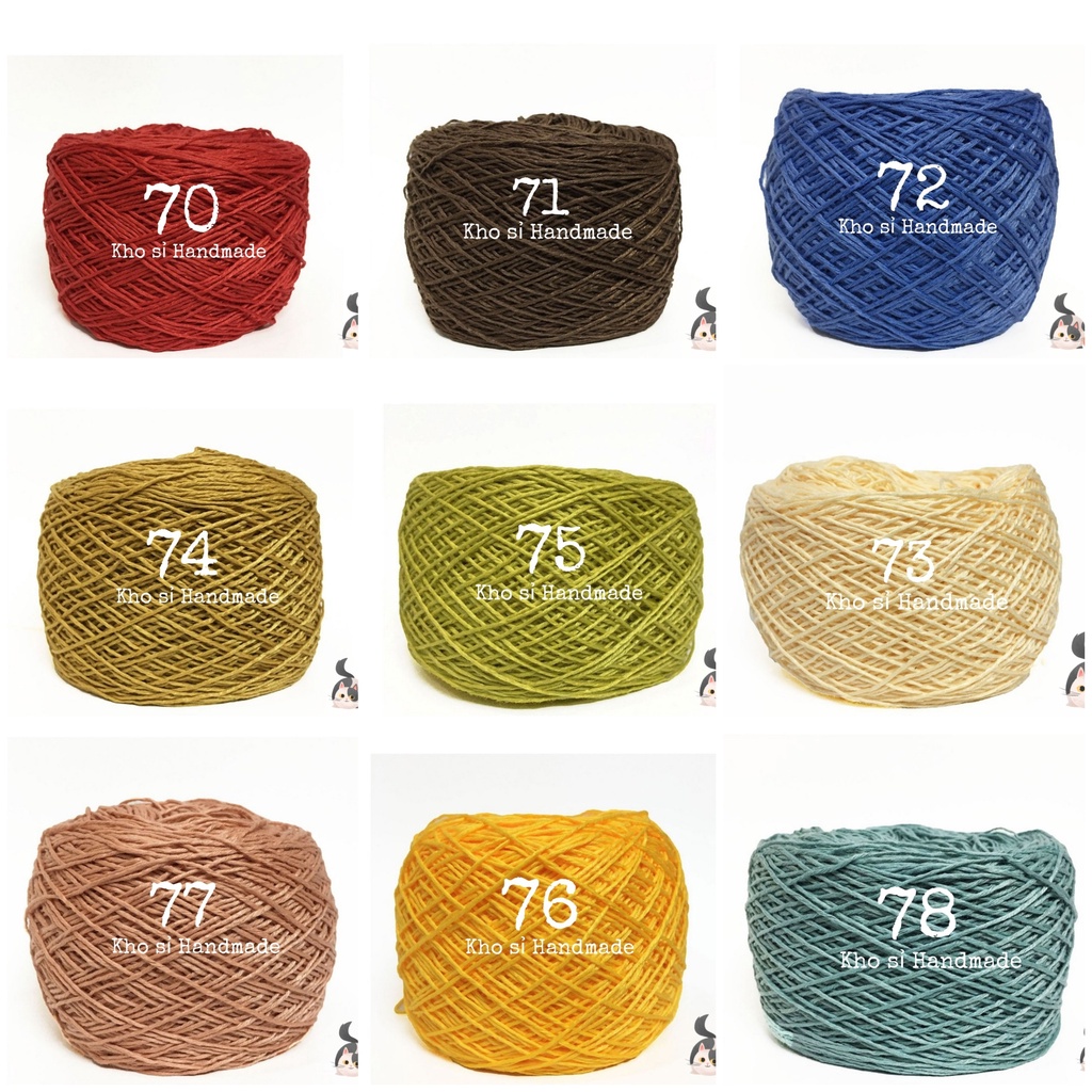 Sợi Cotton Việt Nam 1mm (Mã 51 đến 96) (Cuộn 100gram)