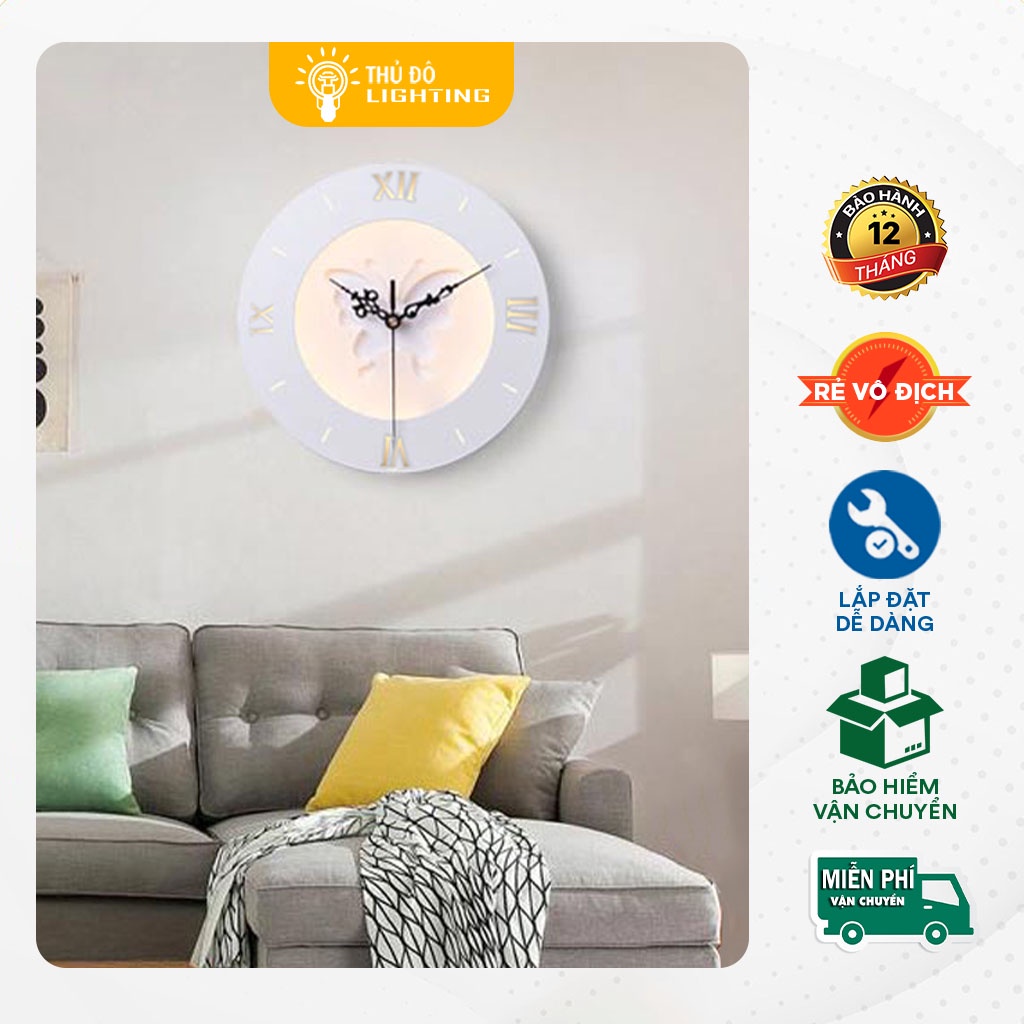 Đèn Tường LED Treo Phòng Khách Phòng Ngủ Cầu Thang Đồng Hồ Hươu THỦ ĐÔ LIGHTING 3 Chế Độ Ánh Sáng Bảo Hành 1 Năm